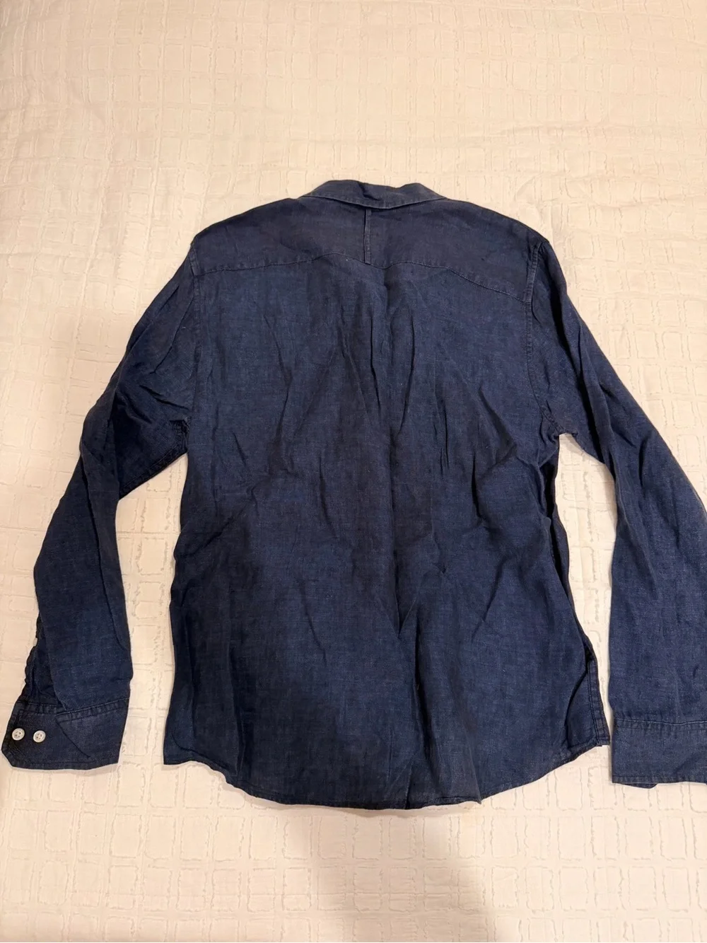 Banana Republic Men's Dark Blue Button-Down Casual Shirt
